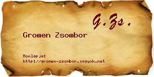 Gromen Zsombor névjegykártya